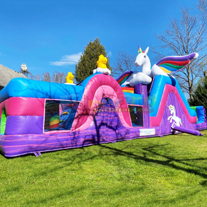 Gran circuito de obstáculos inflable comercial para exteriores, castillo inflable para fiestas, pista de obstáculos inflable para adultos - Product Image 3