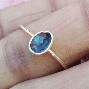 Anillo de amatista de Plata de Ley 925 al por mayor, ajuste de bisel de plata fina hecho a mano, regalo de boda para mujeres indias, joyería de fiesta para niñas - Product Image 3