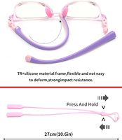Nouvelles lunettes anti-lumière bleue TR90 ovales à monture intégrale pour enfants, design flexible et léger, pour les âges de 3 à 10 ans