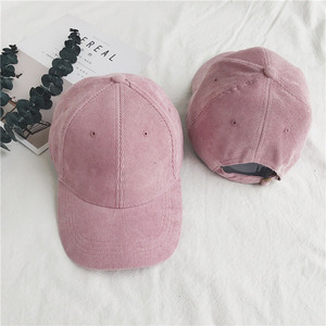 หมวกเบสบอลปักลายแบบ6แผง,หมวกผ้าลูกฟูกเปล่าหลากสีสไตล์วินเทจ - Product Image 3