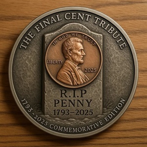 Pièces commémoratives fabriquées par le fabricant, en cuivre, avec peinture 3D, pièces <span class=keywords><strong>de</strong></span> défi sur le thème du penny, impression haute définition pour la remise des diplômes - Product Image 1