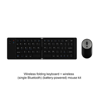 Teclado y Ratón Inalámbricos Recargables Slim con Bluetooth, Mini Teclado Silencioso Tipo Tijera y Juego de Ratón