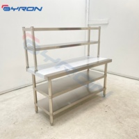 Table de travail en acier inoxydable avec étagère inférieure, table de préparation pour cuisine