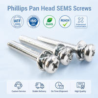 Vis combinée à tête fraisée Phillips en acier inoxydable SUS304 durable # 8-32 # Fabricant chinois de boulons SEMS 10-24 pour machines