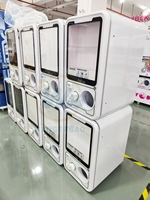 Mesin penjual otomatis kapsul mainan Gacha logam LED putih, beroperasi dengan koin Jepang, WANGERBAO, layanan OEM pabrik.