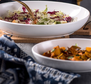 Tazón de ensalada ovalado de cerámica de estilo europeo, tazón de servir de porcelana de gran capacidad para restaurante, hotel, hogar, ensalada, pasta - Product Image 2