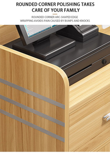 モダンミニマリスト木製ロッカーキャビネット受付プライベートパネル受付カウンターホテルスクール病院用アプリケーション - Product Image 3