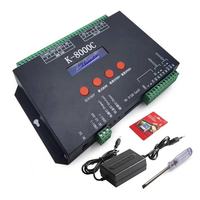 Controlador de Píxeles LED de 8 Puertos K-8000C RF con Software Programable LEDEdit, Tarjeta SD, Dirección DMX 512 2811 2812 RGB RGBW