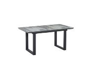 Table à manger rectangulaire extensible de luxe, style nordique moderne, avec plateau en MDF métallique extensible et finition laquée