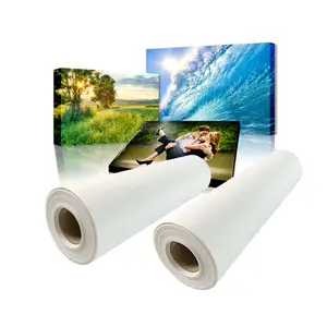 Baskı için dijital yazdırılabilir white120gsm mat mürekkep püskürtmeli polyester tuval rulo