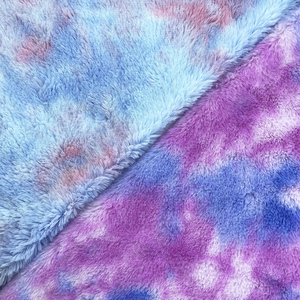 Fábrica Kingcason, venta al por mayor, diseños populares secos, tela de lana de piel sintética de conejo con estampado Tie Dye amigable con la piel cálida para juguetes - Product Image 4