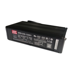 Cargador de Batería Mean Well NPB-240-12AD1 de 240W para Uso Industrial, Salida de 14.4V 13.5A, Enfriamiento Natural - Product Image 1