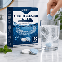 Smile Find – Nouveaux produits d'hygiène bucco-dentaire personnalisés sous marque privée : 120 comprimés nettoyants pour prothèses dentaires