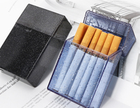 Stock Boîte à cigarettes Boîtes en plastique ABS: Bleu Vert Jaune Rose Noir Violet Paillettes Boîte vierge brillante