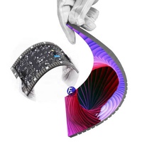 Écran LED flexible d'intérieur P2.5 8K, affichage couleur plein écran, raccordement sans soudure, haute luminosité, écran 3D commercial