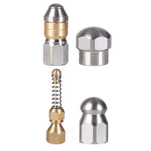 4 Uds limpiadores de alta presión boquilla de chorro de alcantarillado piso fregadero drenaje Jetter manguera boquilla lavadora a presión componentes esenciales - Product Image 5