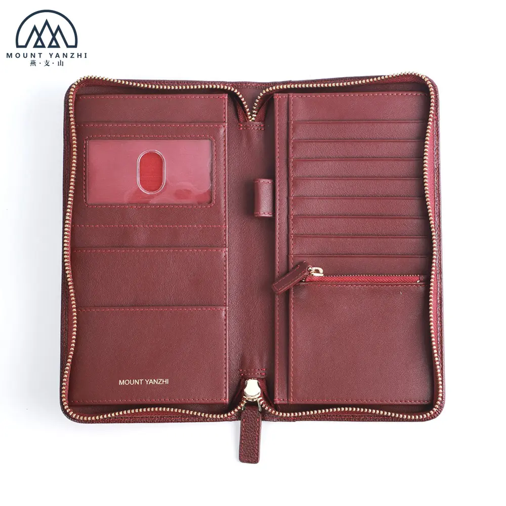 Dompet Travel Passport Kulit Asli, Dompet Kulit Asli Kapasitas Besar, Dompet Risleting untuk Perjalanan