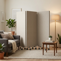 Paravent acoustique de bureau en polyester écologique certifié OEKO-TEX Standard 100 et EPD, ignifuge et mobile