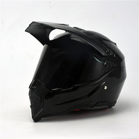 Casque de moto électrique tout-terrain unisexe intégral en ABS à motif fibre de carbone, exclusivité transfrontalière Chine