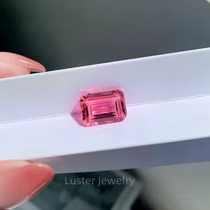 Luster 1CT 2CT Fine Pink Oval Cushion Emerald Cut Custom Lab Grown Padparadscha Sapphire Gemstones for Jewelry Making