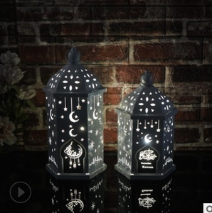 Ramadan <b>Table</b> Decor With Flickering Led Eid Mubarak Decorative <b>Lantern</b> - Product Image 2