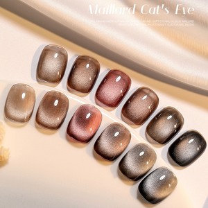 Esmalte de Uñas en Gel UV Marrón 2026 con Cuentas de Cristal, Ecológico, DIY, Efecto Ojo de Gato, Larga Duración, Vegano, Fórmula No Tóxica - Product Image 2