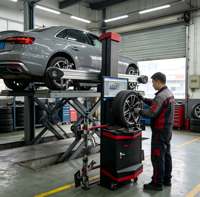 Machine d'alignement de roues 3D KL à mesure rapide et stable, avec base de données multilingue, caméra haute résolution et écran LED, directement de l'usine