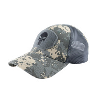 Sombrero de montar de malla de velcro de camuflaje para exteriores bordado personalizado 100% poliéster gorra táctica de verano para montañismo sol bajo