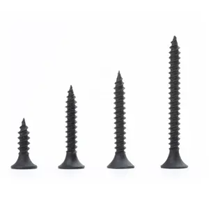 Dry Wall Screws Coarse Thread Phillips Head Drive Black Flare Head Parafuso Drywall C1022 Drywall Screw Phosphate