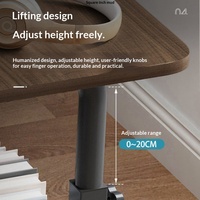 Table de chevet en bois massif simple en gros, table d'appoint mobile pour location de maison, table d'ordinateur portable réglable, petite table d'étude