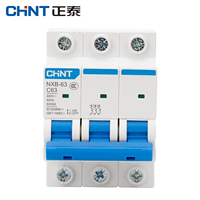 Disjoncteur miniature Chint NXB-63 MCB 3P 63A AC 230V 400V Protection contre les surintensités et les courts-circuits
