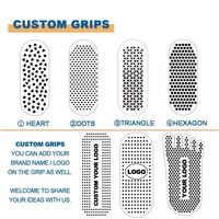 Chaussettes de Yoga et Pilates Antidérapantes Personnalisées, à Broderie Fraise, Volants, Grip Élite, pour Entraînement Sportif, Design OEM en Gros