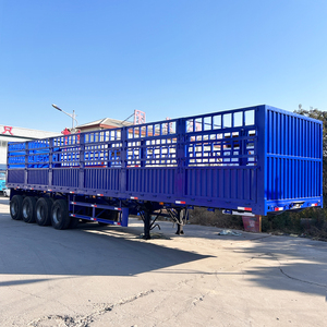 Semirremolque <span class=keywords><strong>de</strong></span> Carga <span class=keywords><strong>con</strong></span> Barandas Laterales <span class=keywords><strong>de</strong></span> 4 Ejes y 48 Pies para Camioneta - Product Image 4
