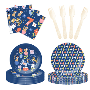 Juego de Vajilla Infantil DAMAI con Temática de Circo, Platos, Vasos y Servilletas de Papel para Fiestas de Cumpleaños Infantiles - Product Image 4
