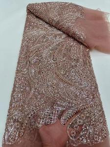 Tessuto di pizzo con perline in pizzo tessuto di cristallo <span class=keywords><strong>Swarovski</strong></span> - Product Image 6