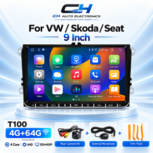 เหมาะสำหรับวีดีโอวิทยุติดรถยนต์ VW Polo Passat SEAT Toledo เครื่องเล่นมัลติมีเดียระบบนำทาง 9 นิ้ว 2 DIN Android GPS - Product Image 5