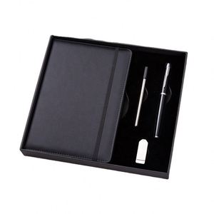 Set de Regalo Promocional al por Mayor: Cuaderno A5 y Bolígrafo Personalizados, Diario con Cubierta de Cuero PU y Set de Cuaderno y Bolígrafo con Memoria USB - Product Image 1