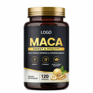 OEM/ODM Maca Capsules Sports Nutrition Supplements Rich Maca Ginseng Ashwagandha 120 Capsules Immune Support Antioxidant - Product Image 1