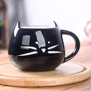 Tasse en céramique noir blanc 3d café café mignon tasse clair fournisseur cooffee tasses poterie - Product Image 3