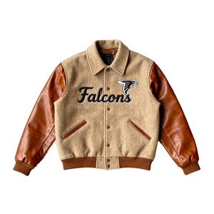 Uniforme de baseball américain personnalisable pour hommes, veste varsity doublée en polaire pour l'hiver avec fermeture éclair brodée, bouton et logo imprimé - Product Image 1