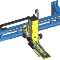 Système d'automatisation de poinçonnage motorisé à grande vitesse contrôlé par PLC, bras robotisé de type portique pour ligne de presse hydraulique