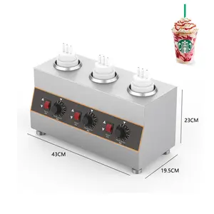 Electric Sauce Bottles Warmer Warming Dispenser Condiment Warmer Commercial Hot Chocolate Cheese 3 Bottles Hot Product 2020 220v