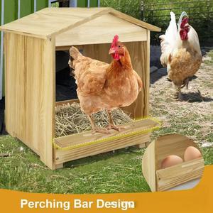 Ponedero de madera para gallinas, tipo A, para exterior, material de árbol, suministro para granja - Product Image 2