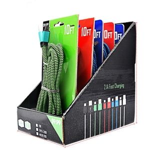 Câble <span class=keywords><strong>chargeur</strong></span> <span class=keywords><strong>10</strong></span> pieds Nylon tressé câble de charge de téléphone <span class=keywords><strong>10</strong></span> pieds pour téléphone 14 cordon USB - Product Image 1