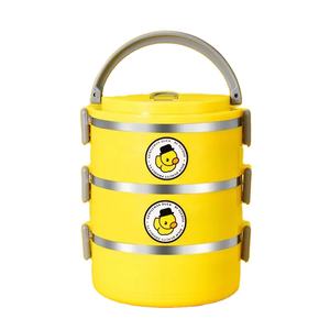Lonchera Infantil Portátil <span class=keywords><strong>para</strong></span> Niños, Contenedor de Comida <span class=keywords><strong>para</strong></span> <span class=keywords><strong>Llevar</strong></span>, Lonchera Pequeña de Acero Inoxidable con Diseño de Pato Amarillo, Lonchera Bento Aislada - Product Image 1