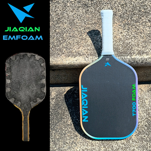 OEM ODM personnalisé Jiaqian <span class=keywords><strong>F2</strong></span> EMFoam thermoformé T700 mousse à noyau en fibre de carbone brute EVA pagaie de pickleball pleine mousse - Product Image 3