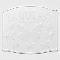 Plaque Métallique Vintage Papillon Histoire Naturelle, Décoration Murale Botanique Cottagecore pour Jardin, Plaque Métallique Embossée – Fabricant