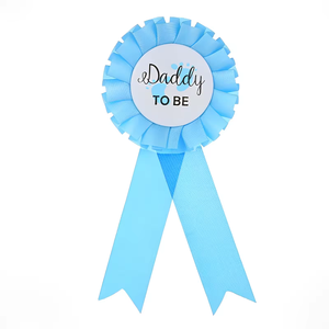 <span class=keywords><strong>Papa</strong></span> à être fer blanc Badge broche bébé douche nouveau <span class=keywords><strong>papa</strong></span> cadeaux sexe révèle fête bébé bricolage rose Rosette bouton bébé célébration - Product Image 5
