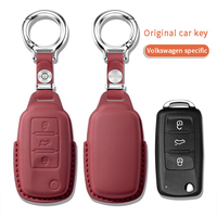 Housse/Sac pour clé de voiture en cuir, compatible avec les télécommandes Volkswagen Santana, Scirocco, Sagitar, Lavida et Tiguan.