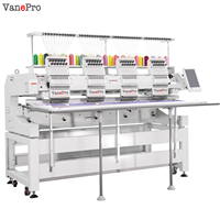 Nouvelle machine à broder industrielle informatisée VanePro, 4 têtes, 12/15 aiguilles, moteur, broderie de casquettes plates et de t-shirts